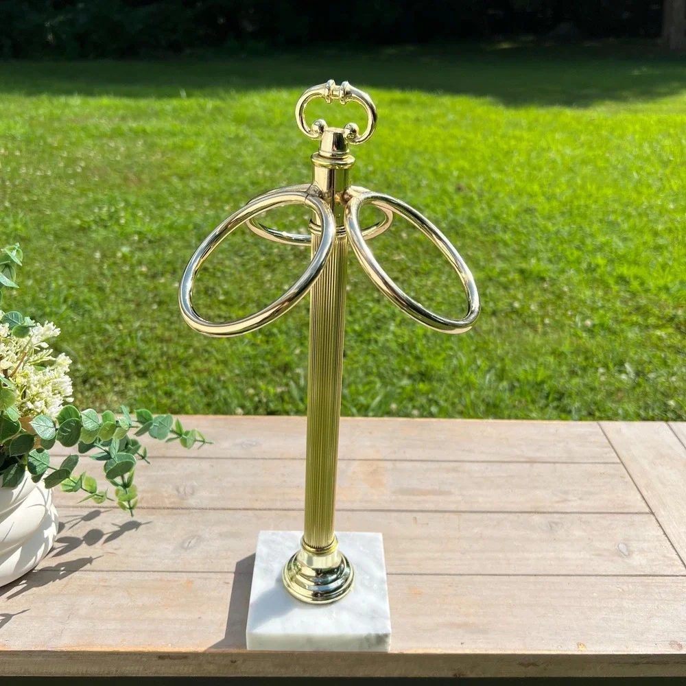 Vintage Marble Hand Towel Holder Stand